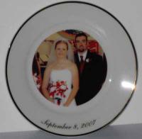wedding plate useing puck & date useing clear mates
